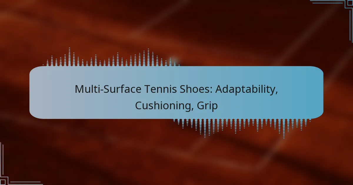 Multi-Surface Tennis Shoes: Adaptability, Cushioning, Grip