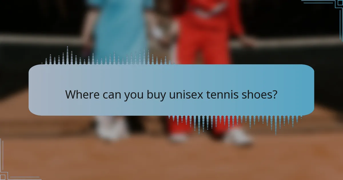 Where can you buy unisex tennis shoes?
