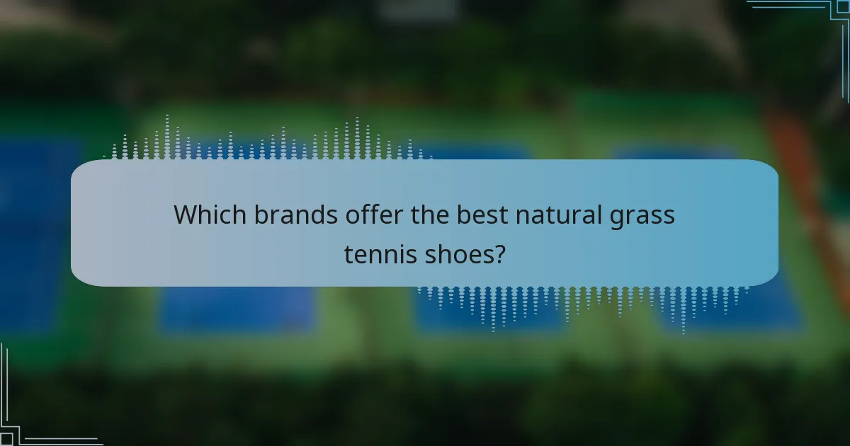 Which brands offer the best natural grass tennis shoes?